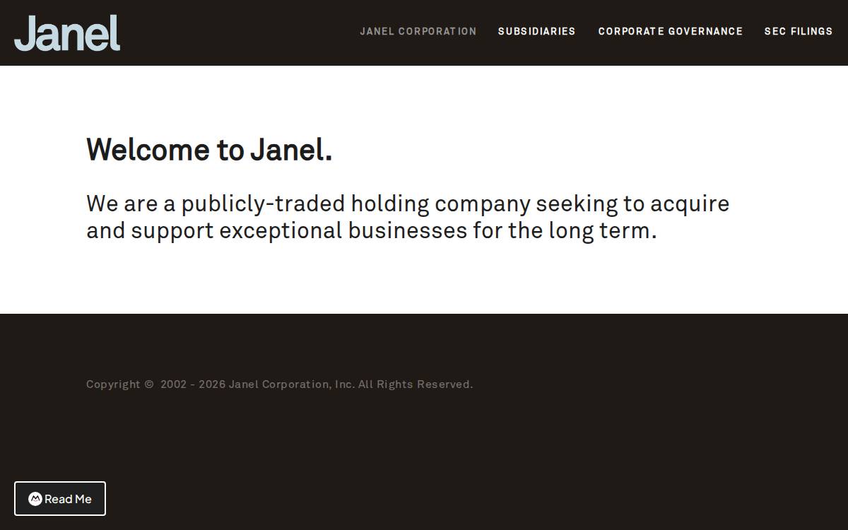 Janel World Trade website preview