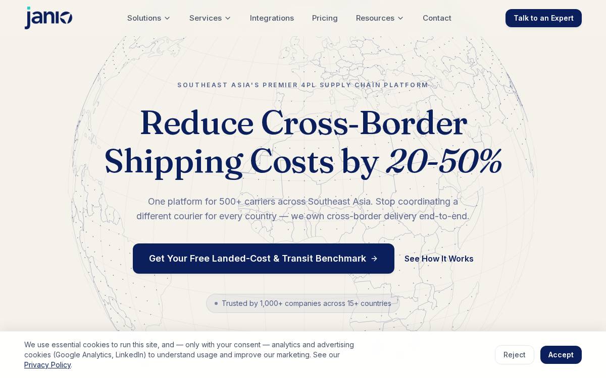 Janio website preview