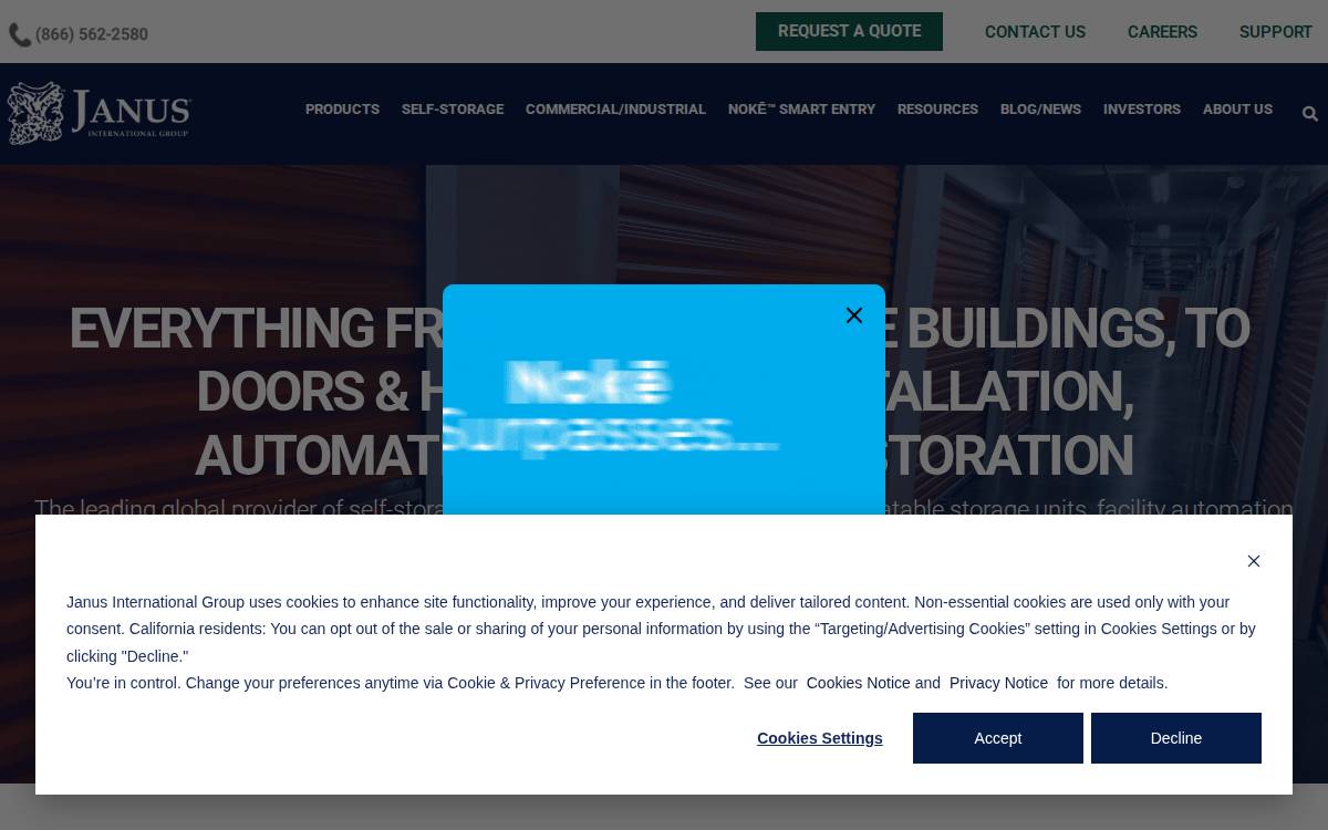Janus International Group website preview