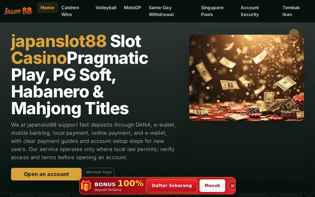 japanslot88 website preview