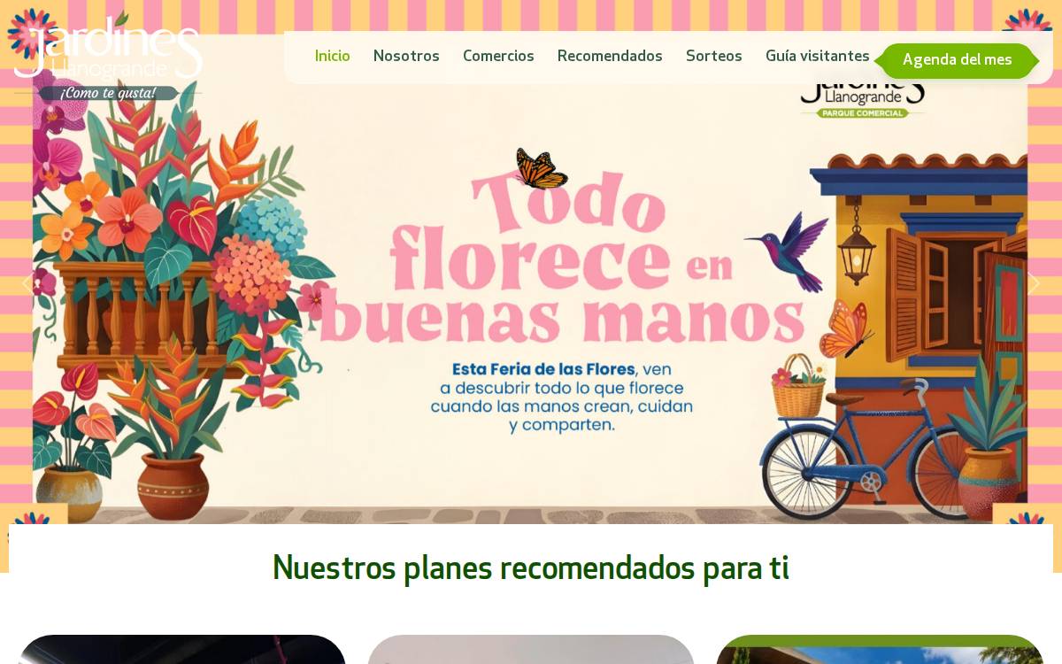 Jardines Llanogrande website preview