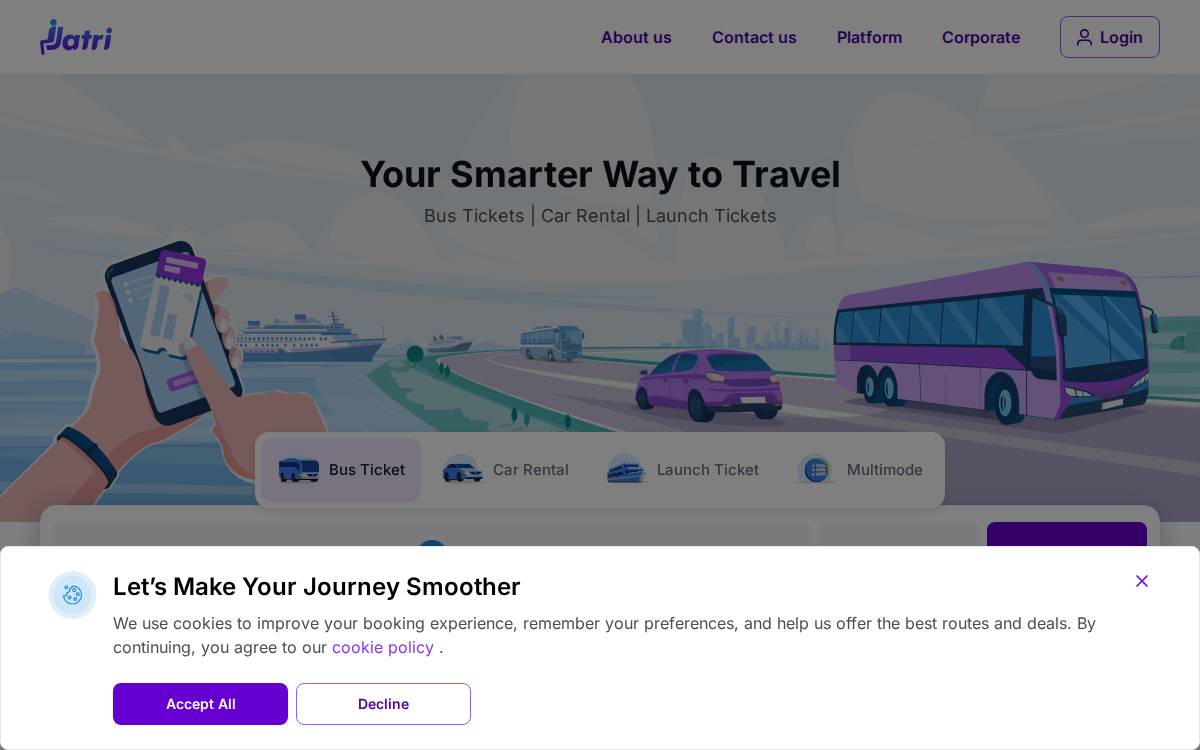 Jatri website preview