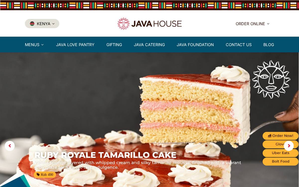 Java House Africa website preview
