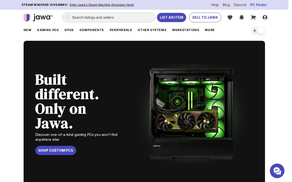 Jawa website preview