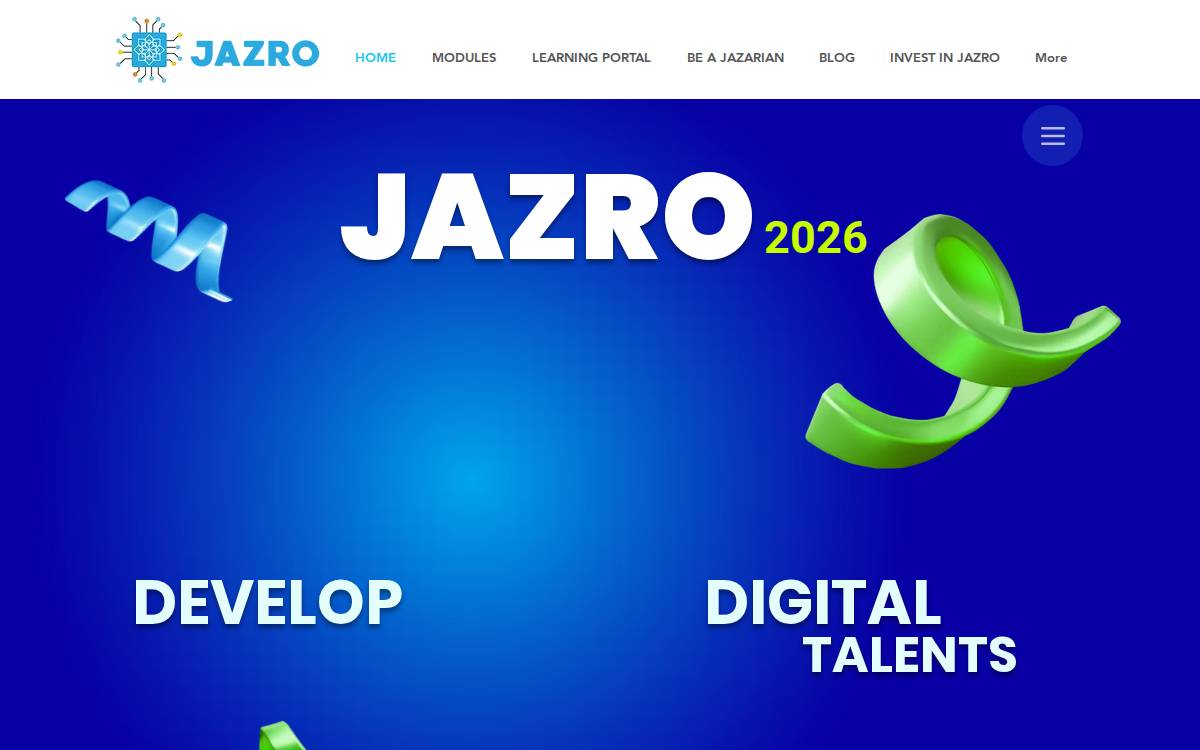 JAZRO Robotic Academy website preview