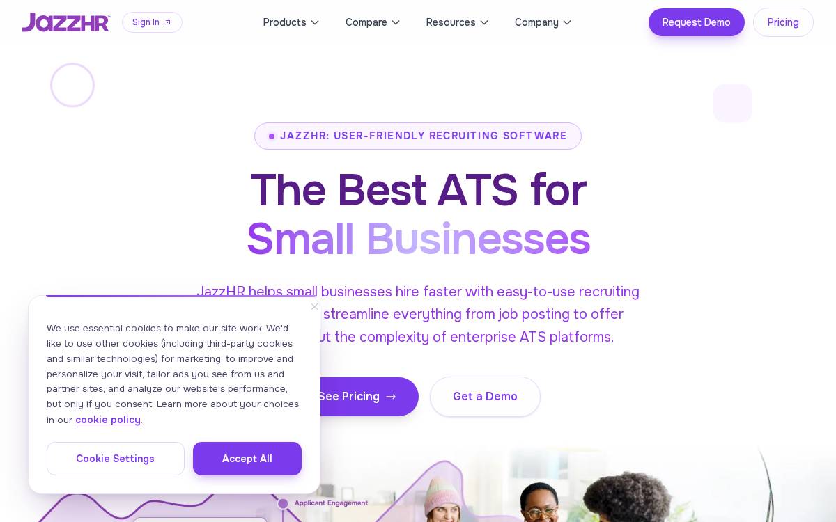 JazzHR website preview