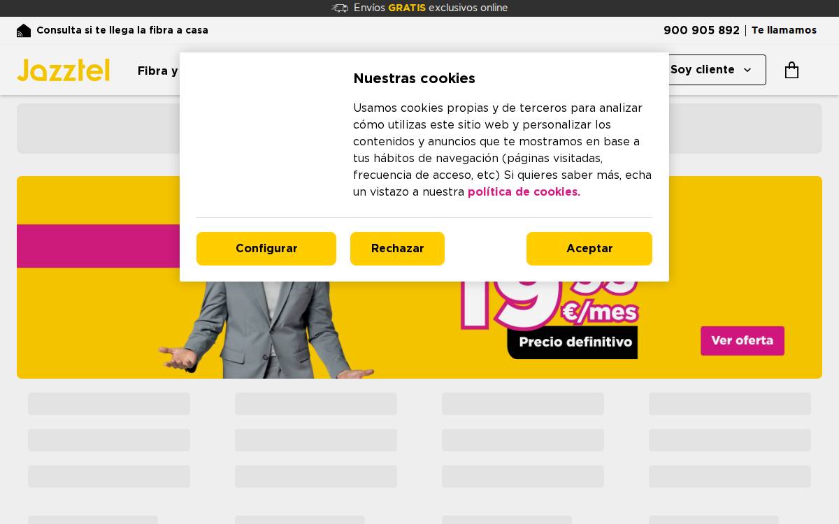 Jazztel website preview