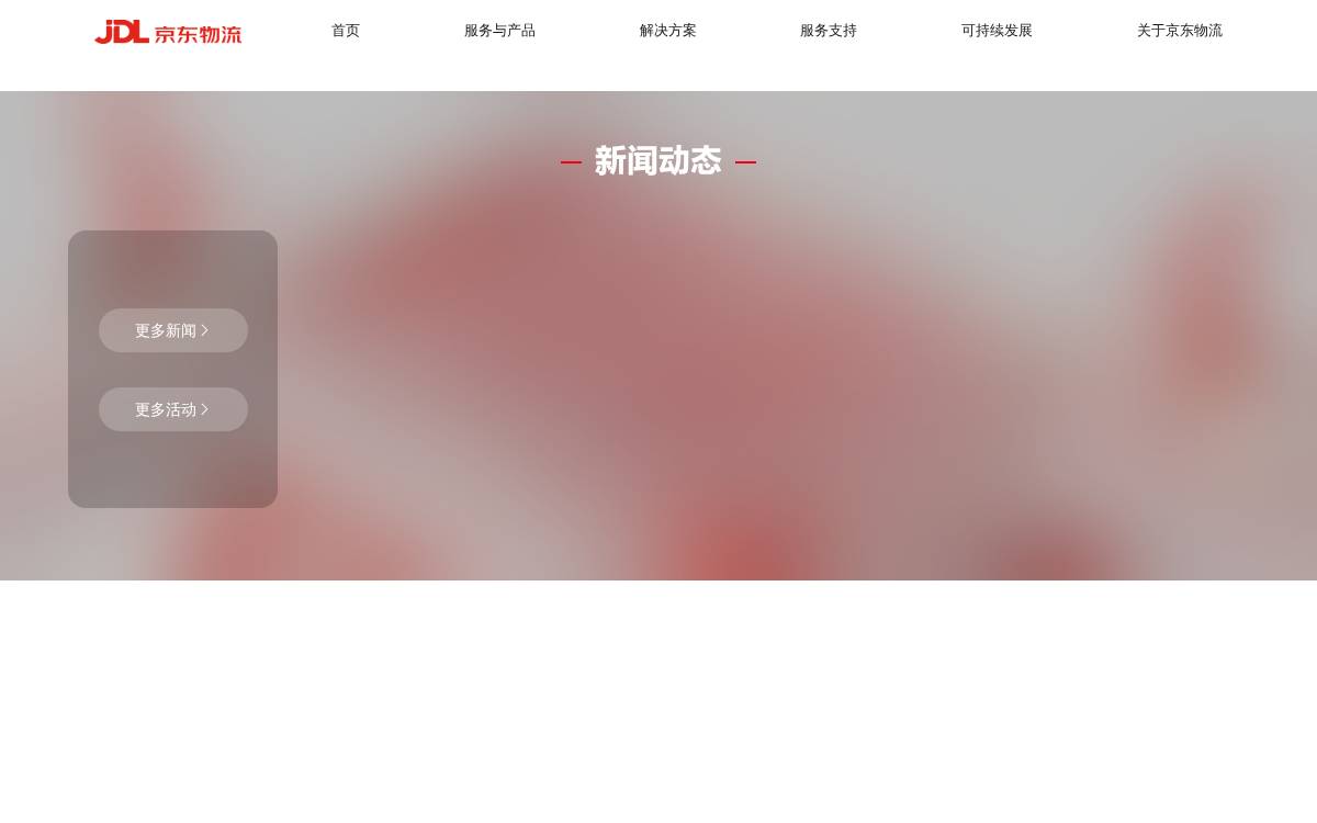 JD Logistics website preview