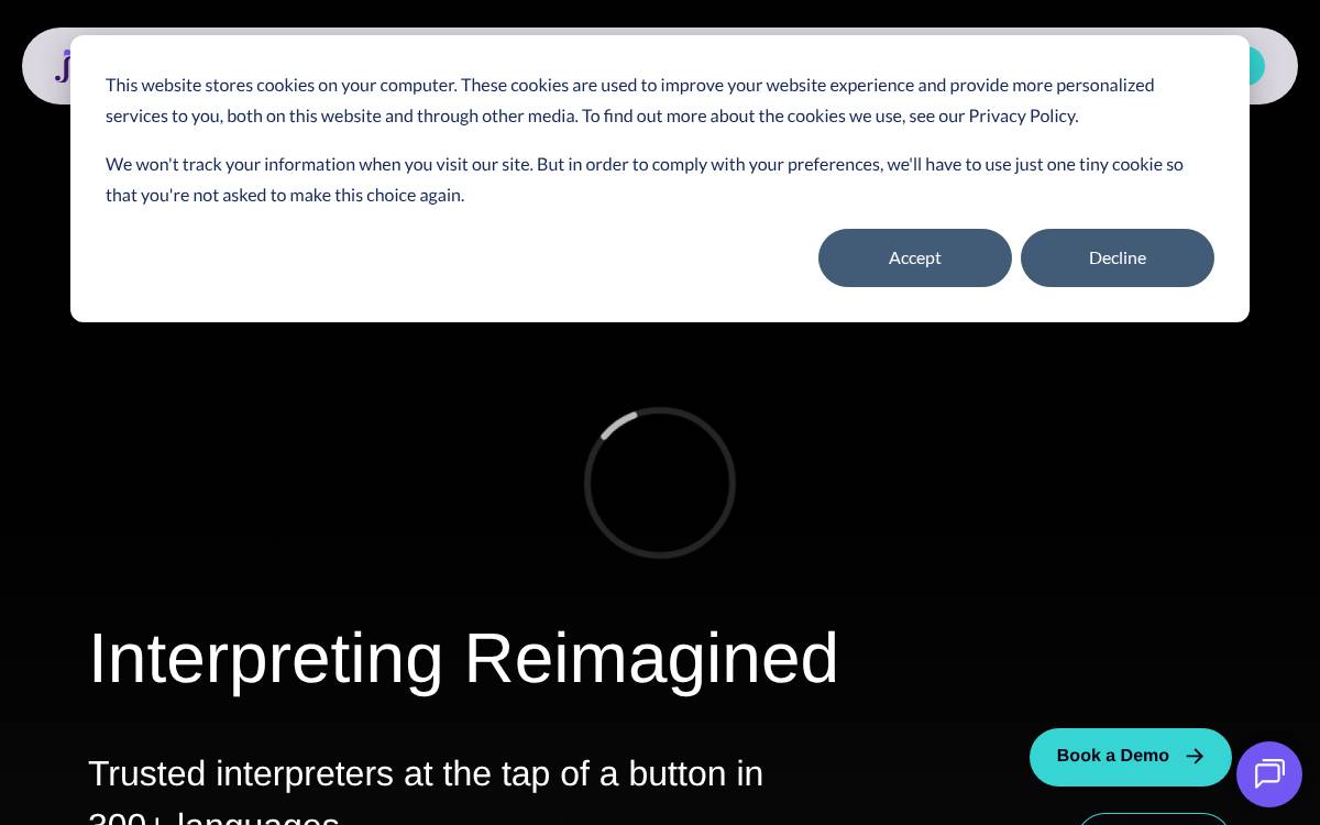 Jeenie website preview