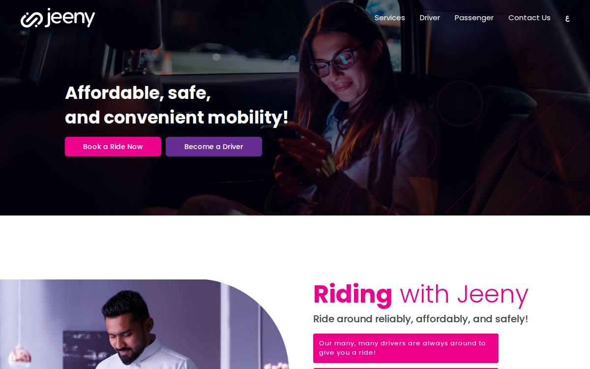 Jeeny website preview