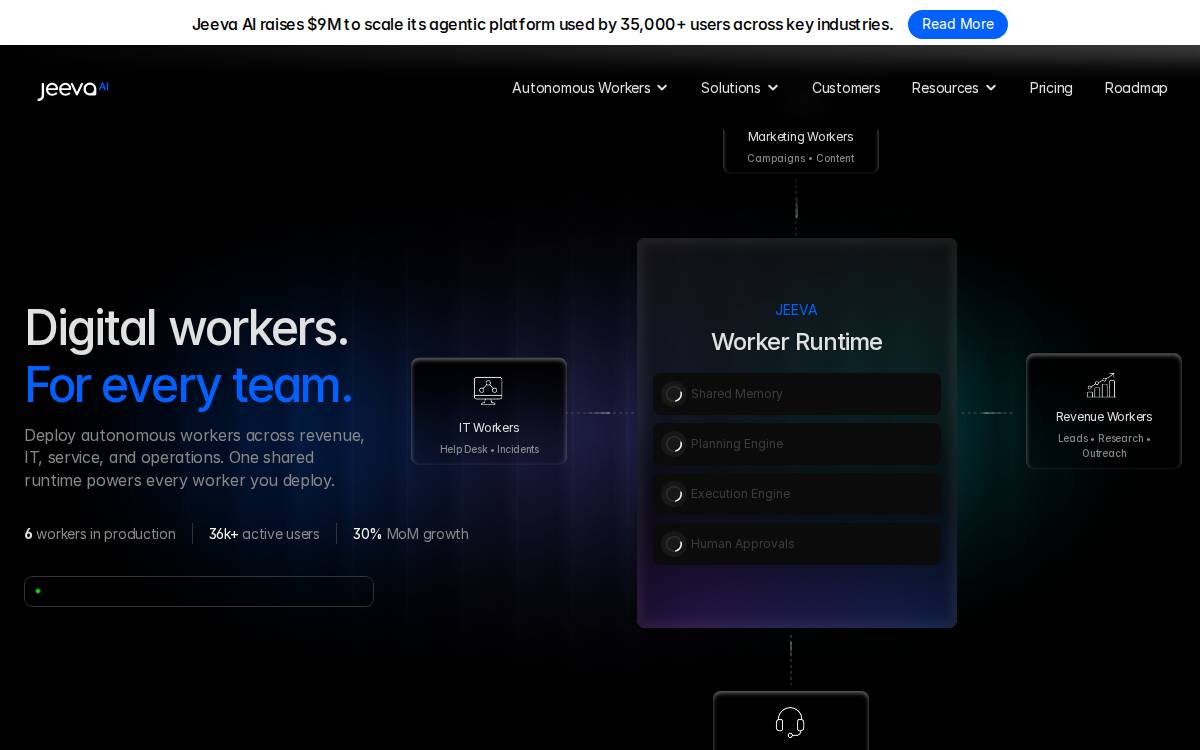 Jeeva AI website preview