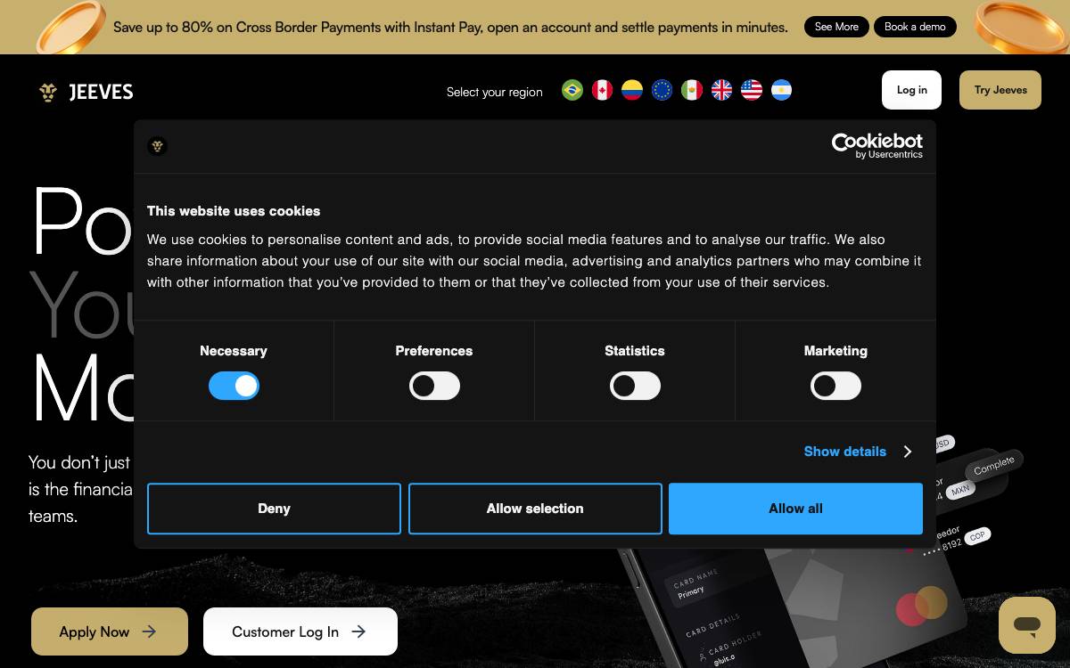 Jeeves website preview