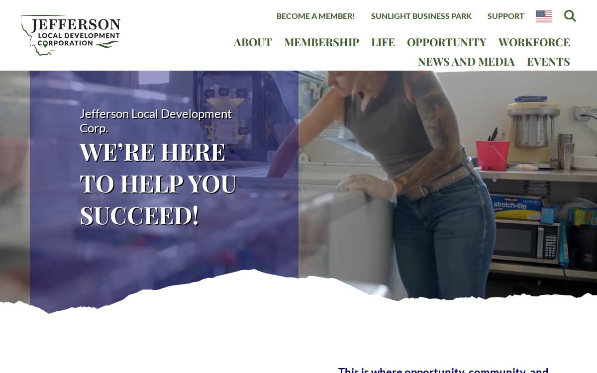 Jefferson Local Development Corporation website preview
