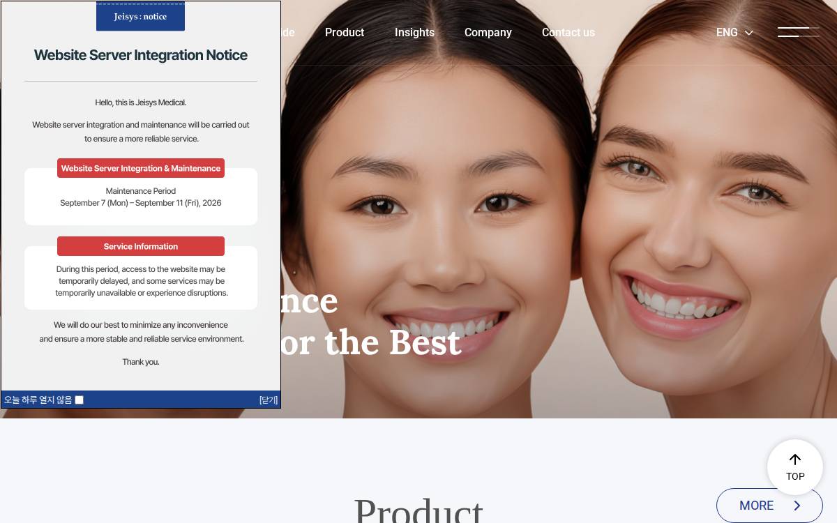 Jeisys website preview