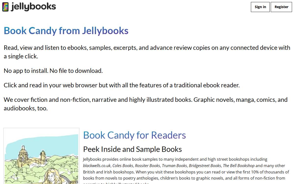 Jellybooks website preview