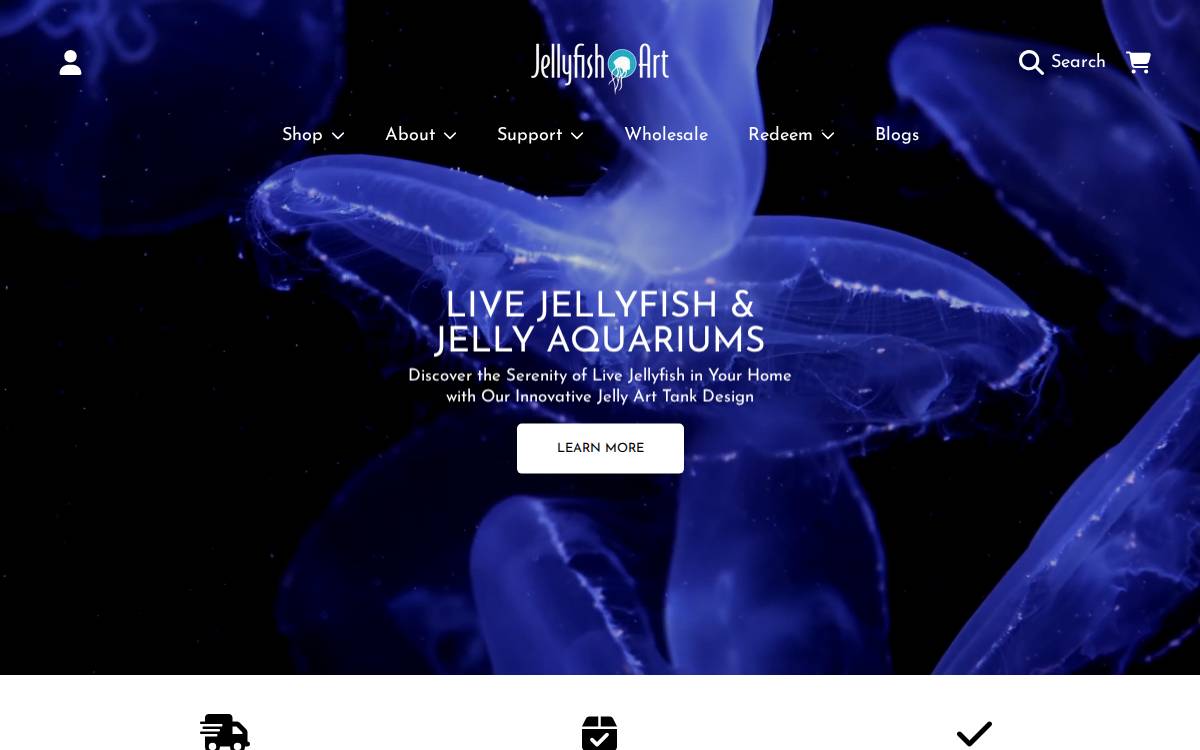 Jellyfish Art website preview