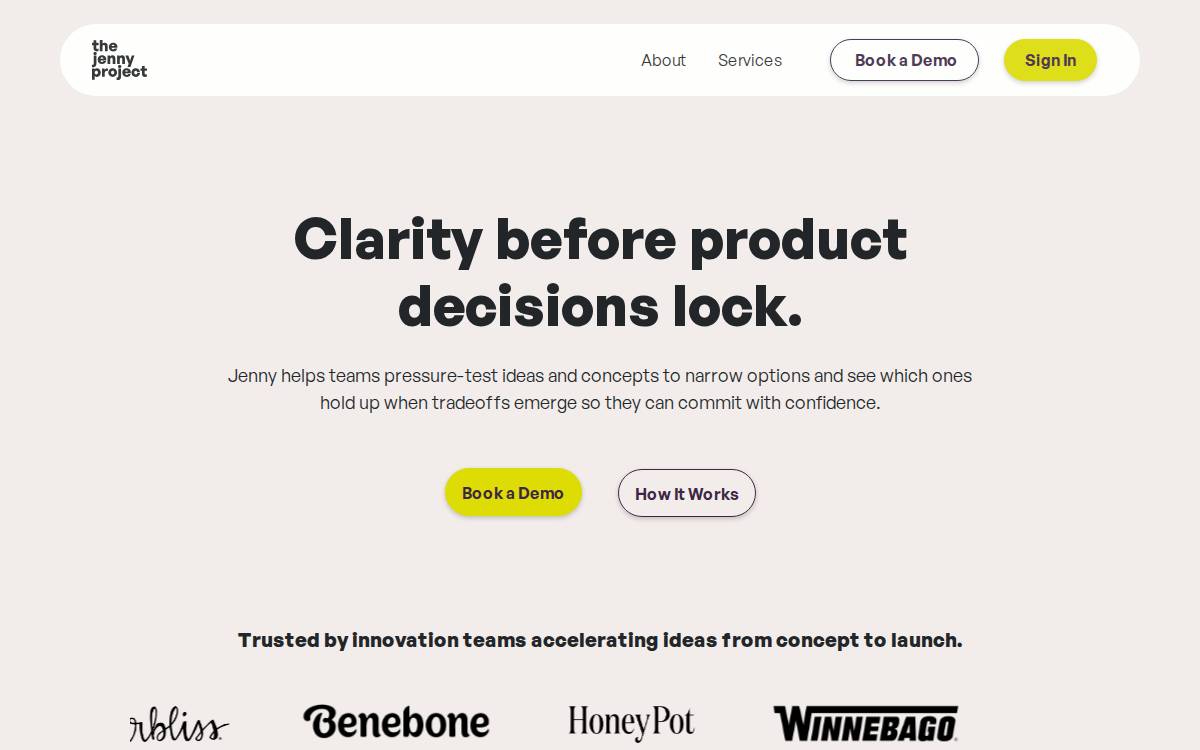 Jenny Project website preview