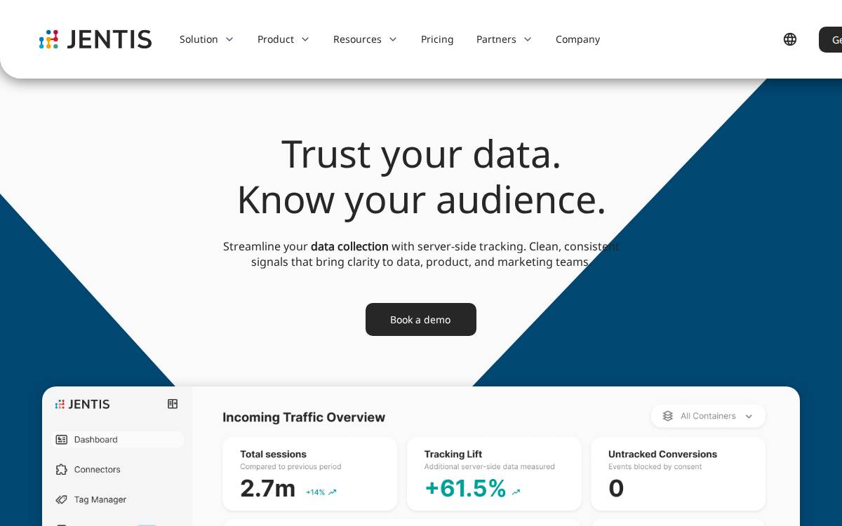 Jentis website preview