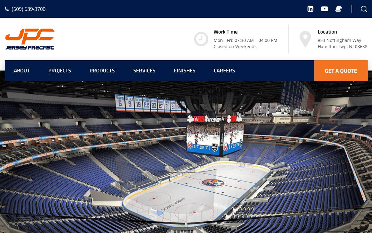 Jerseyprecast website preview