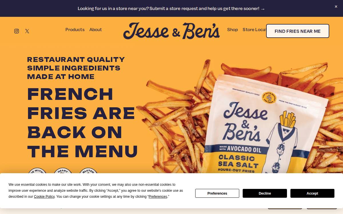 Jesse & Bens website preview