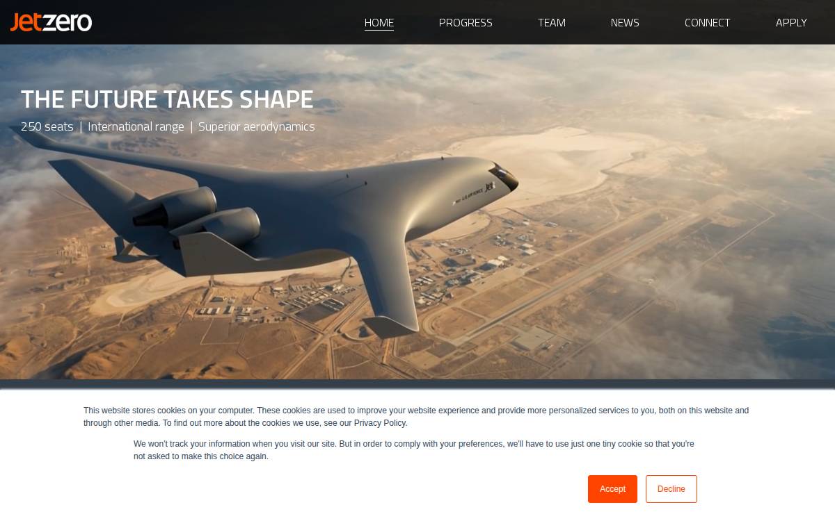 Jet Zero website preview