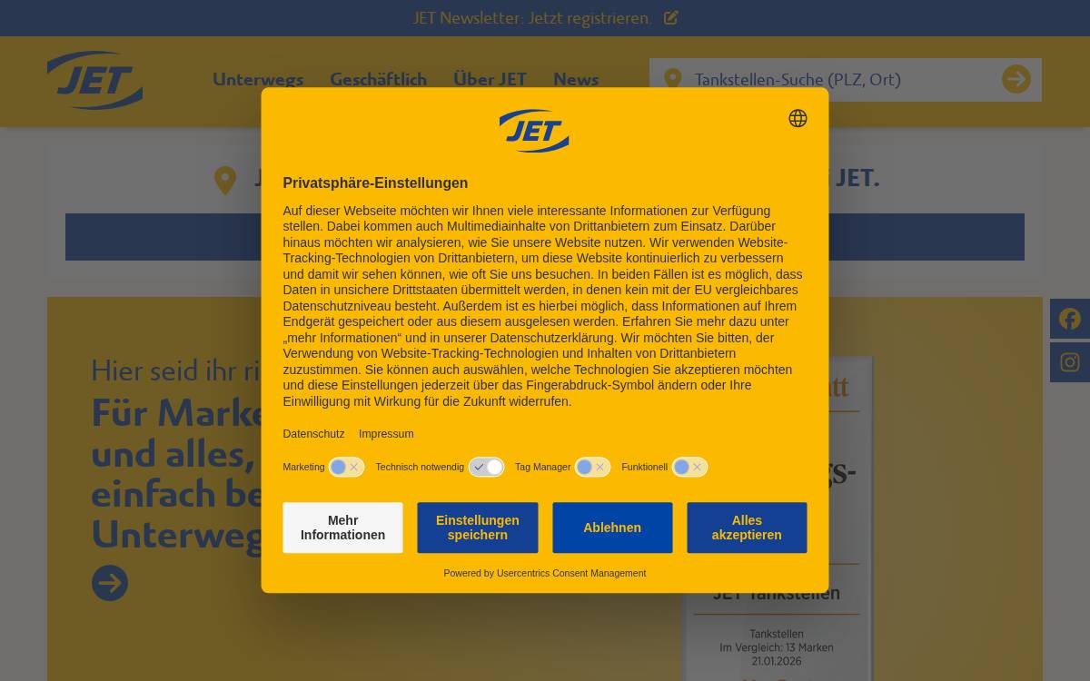 Jet website preview