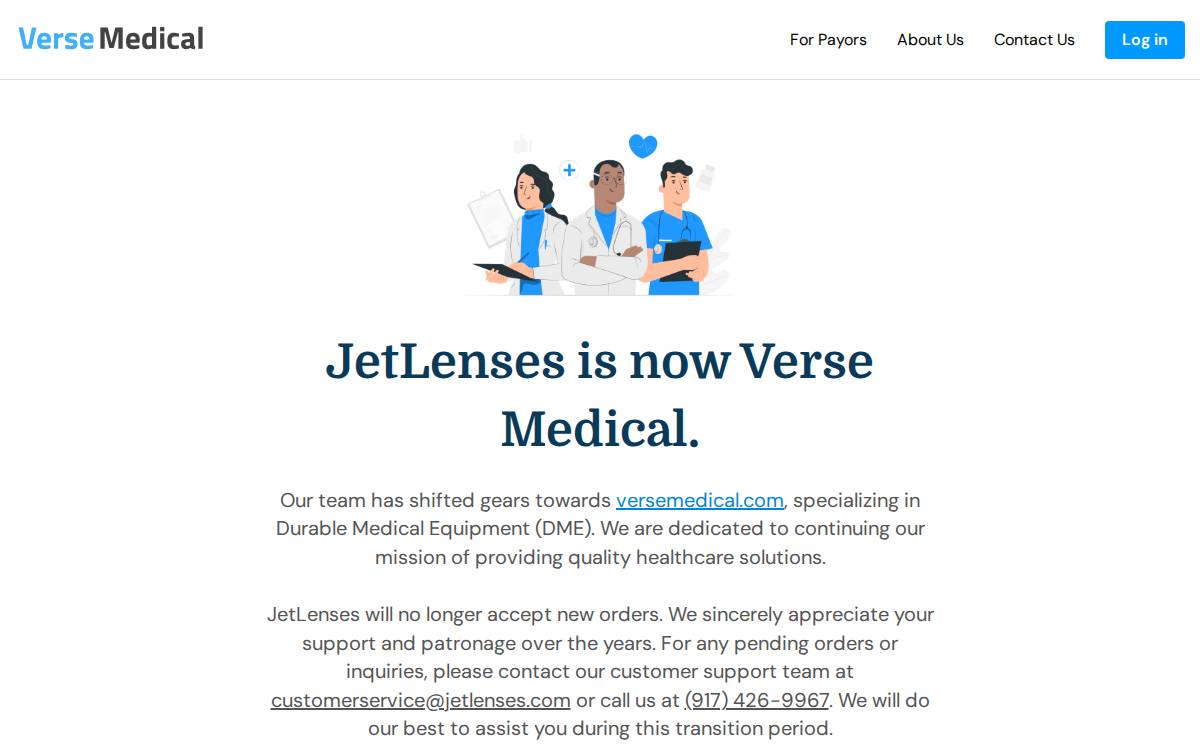 JetLenses website preview