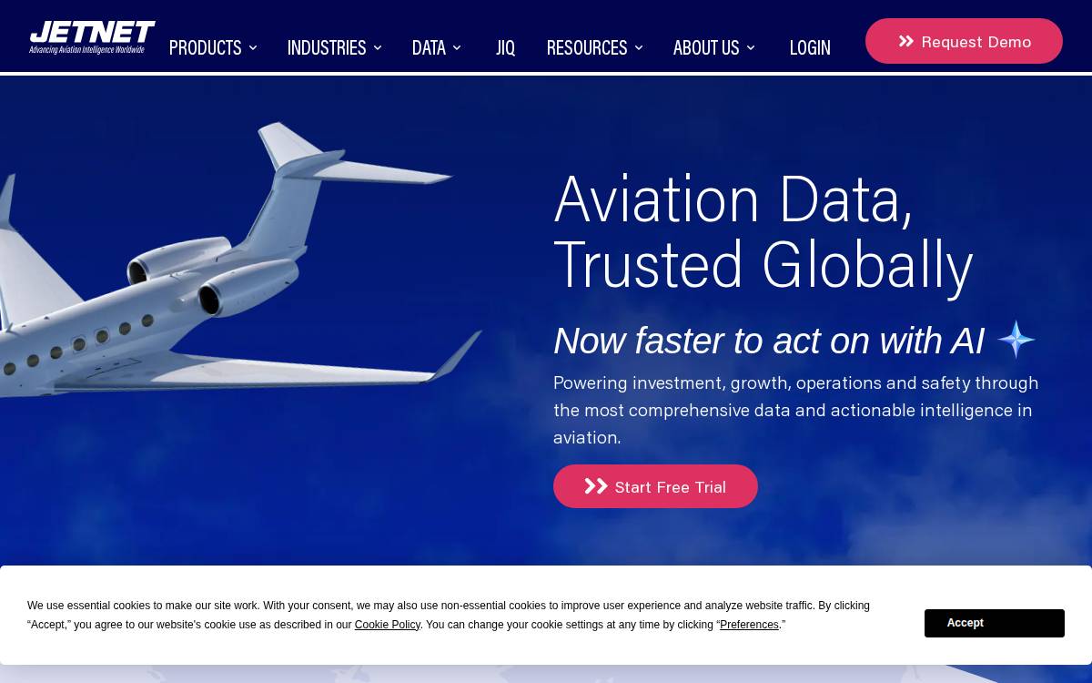 JETNET website preview