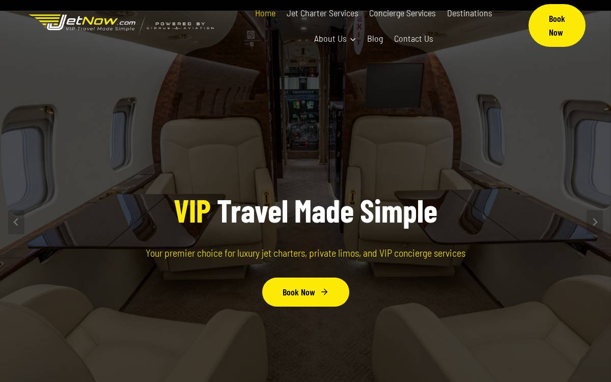Jetnow website preview