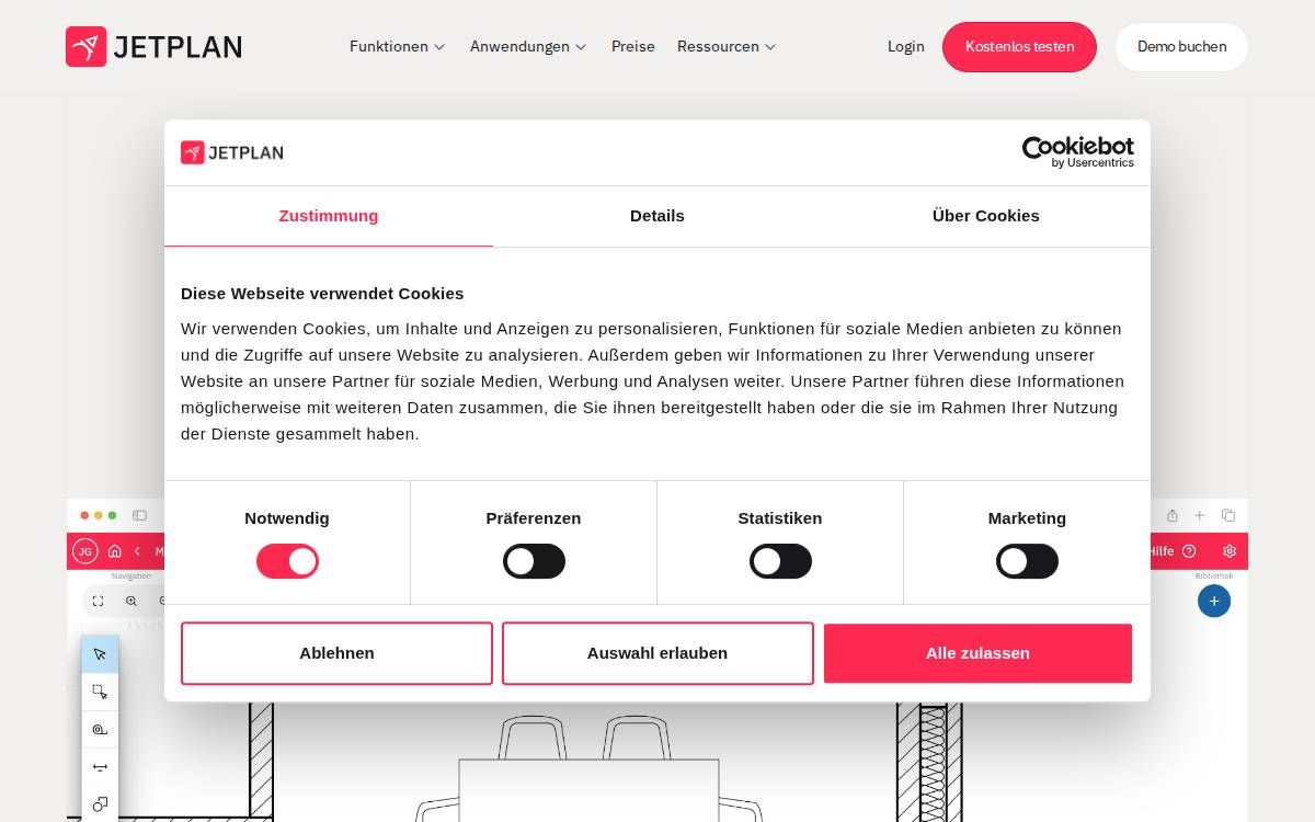 Jetplan website preview