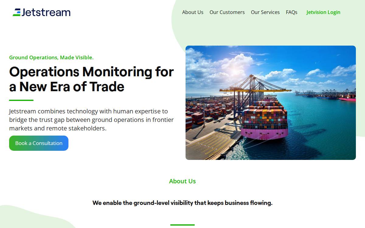 Jetstream website preview