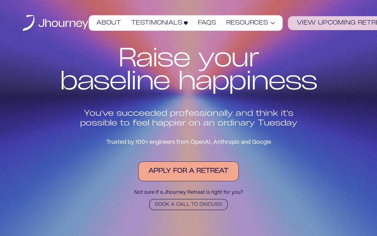 Jhourney website preview