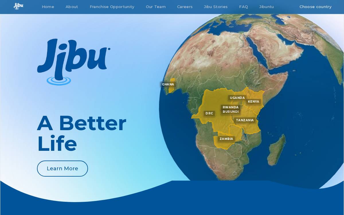 Jibu website preview