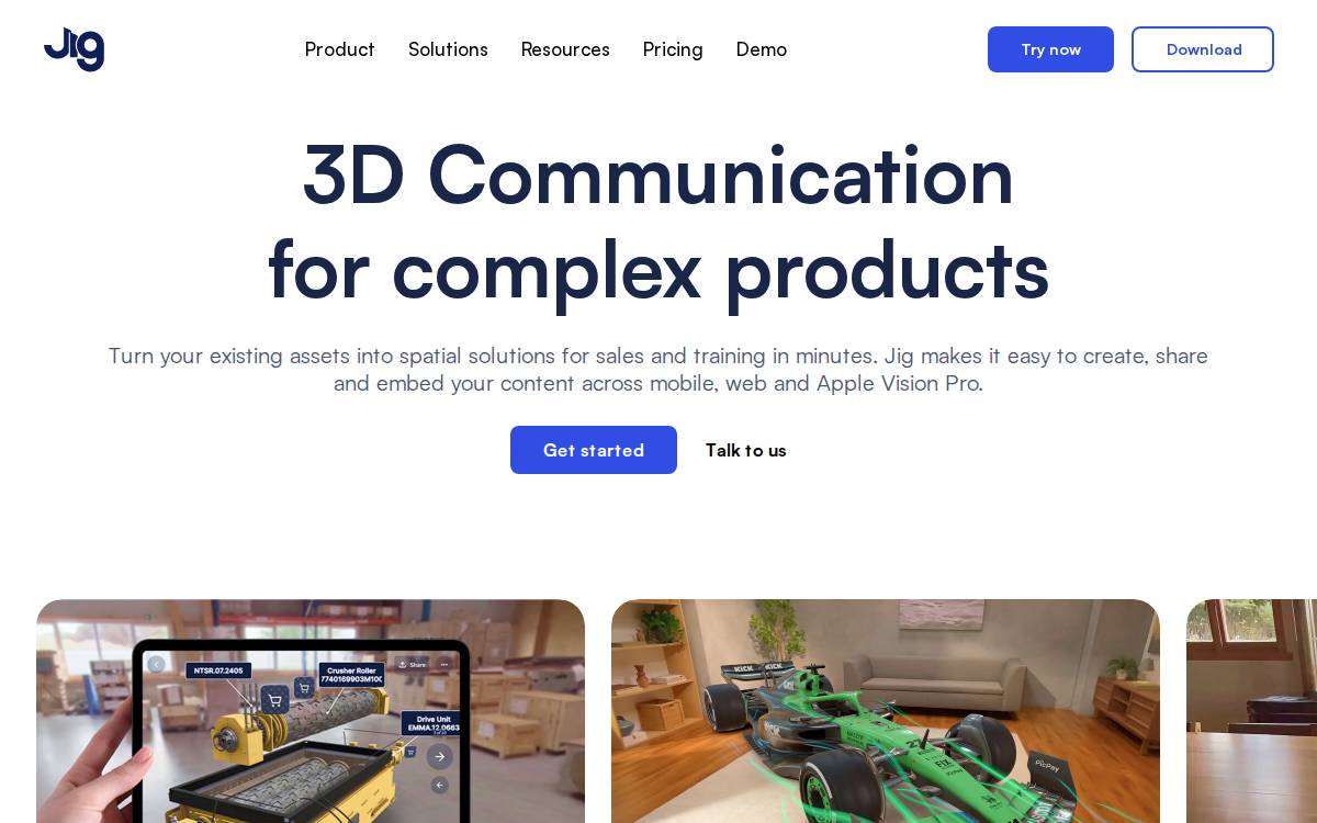 Jig website preview