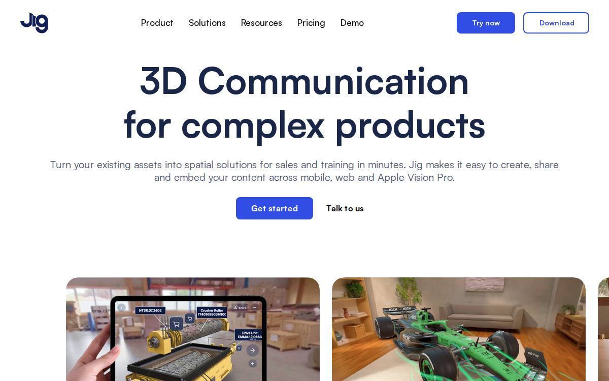Jig website preview