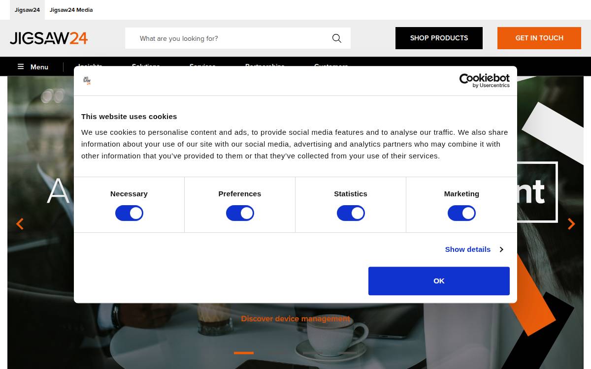 Jigsaw24 website preview