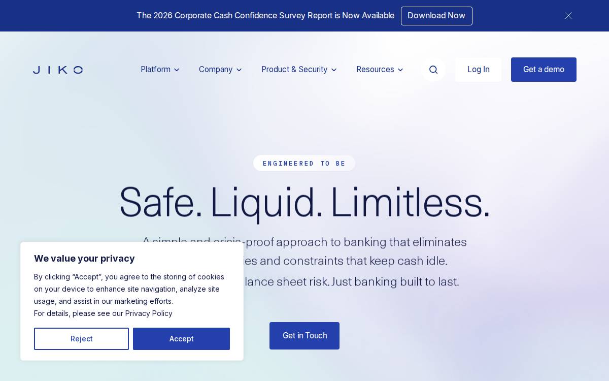 Jiko website preview