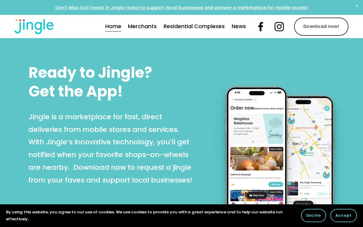 Jingle website preview
