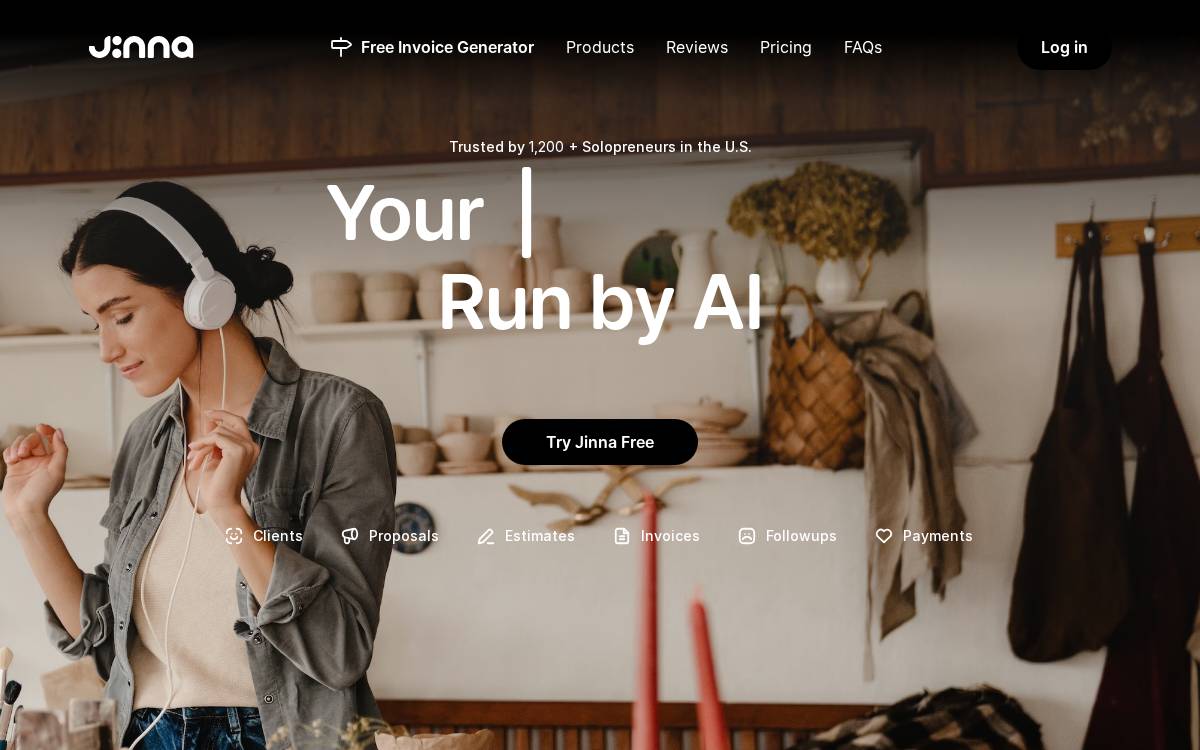 Jinna website preview