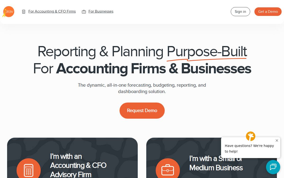 Jirav website preview