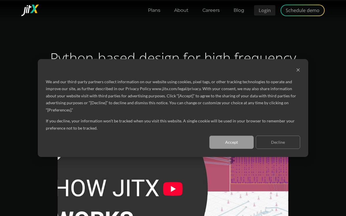 JITX website preview
