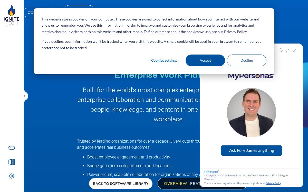 Jive Software website preview