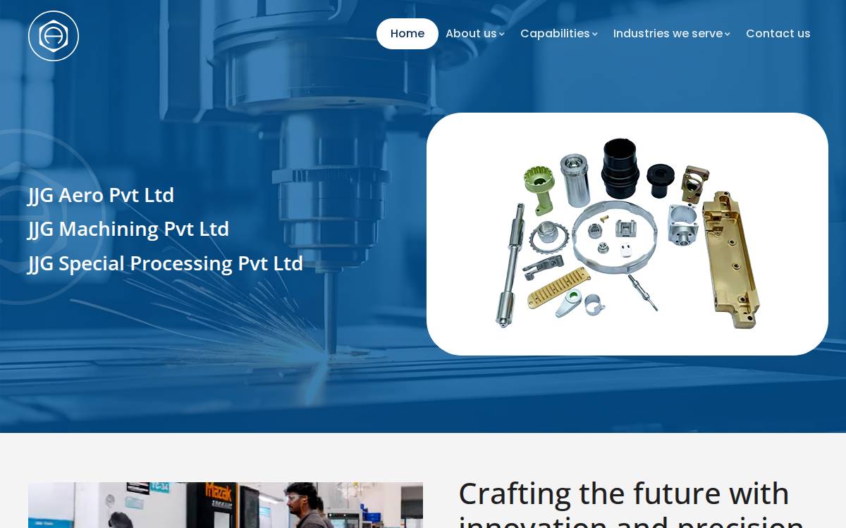 Jjgmachining website preview