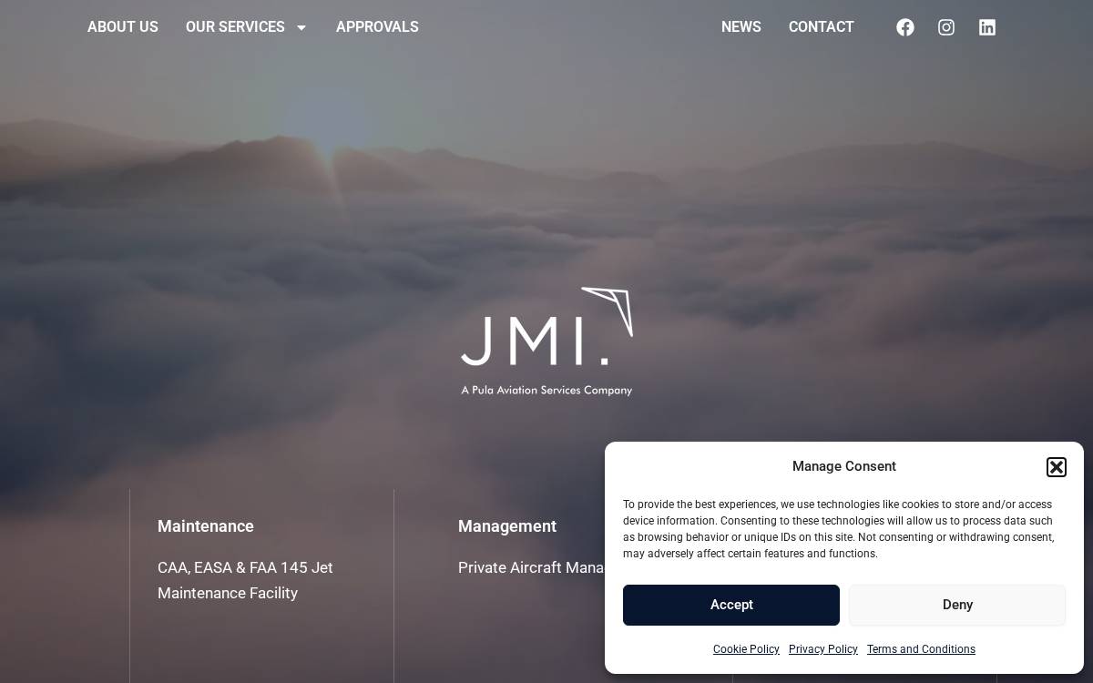Jmi Aero website preview