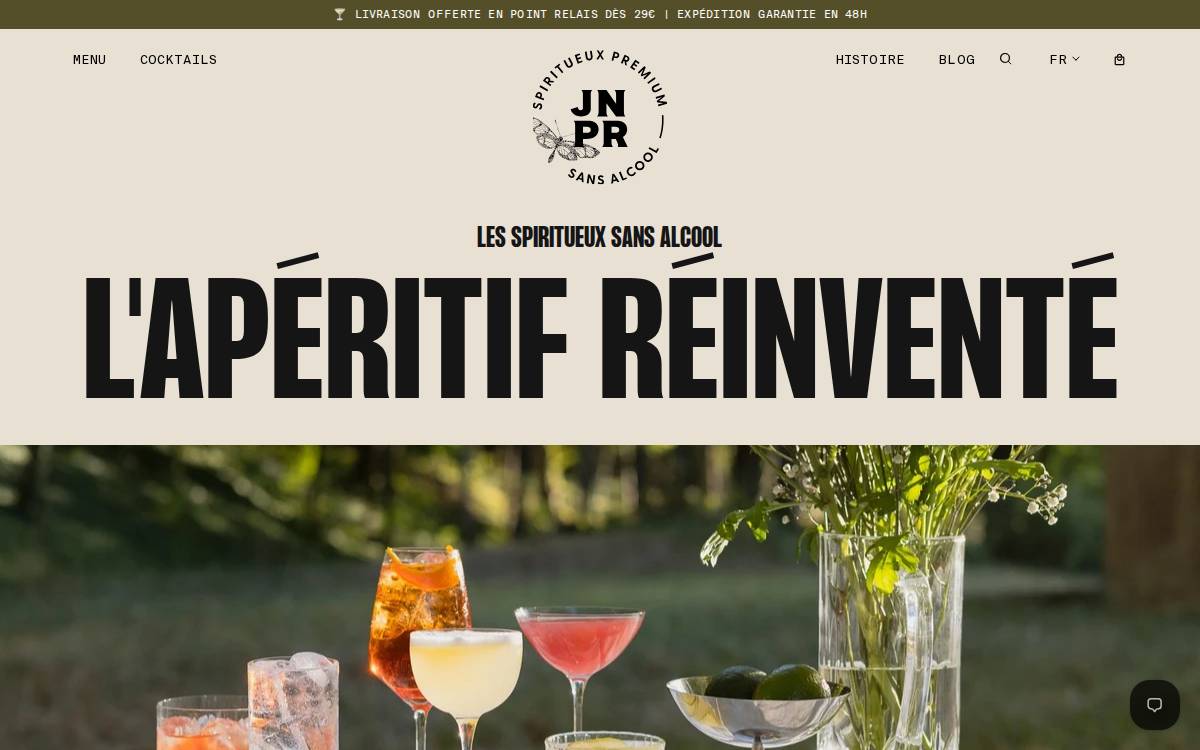 JNPR Spirits website preview