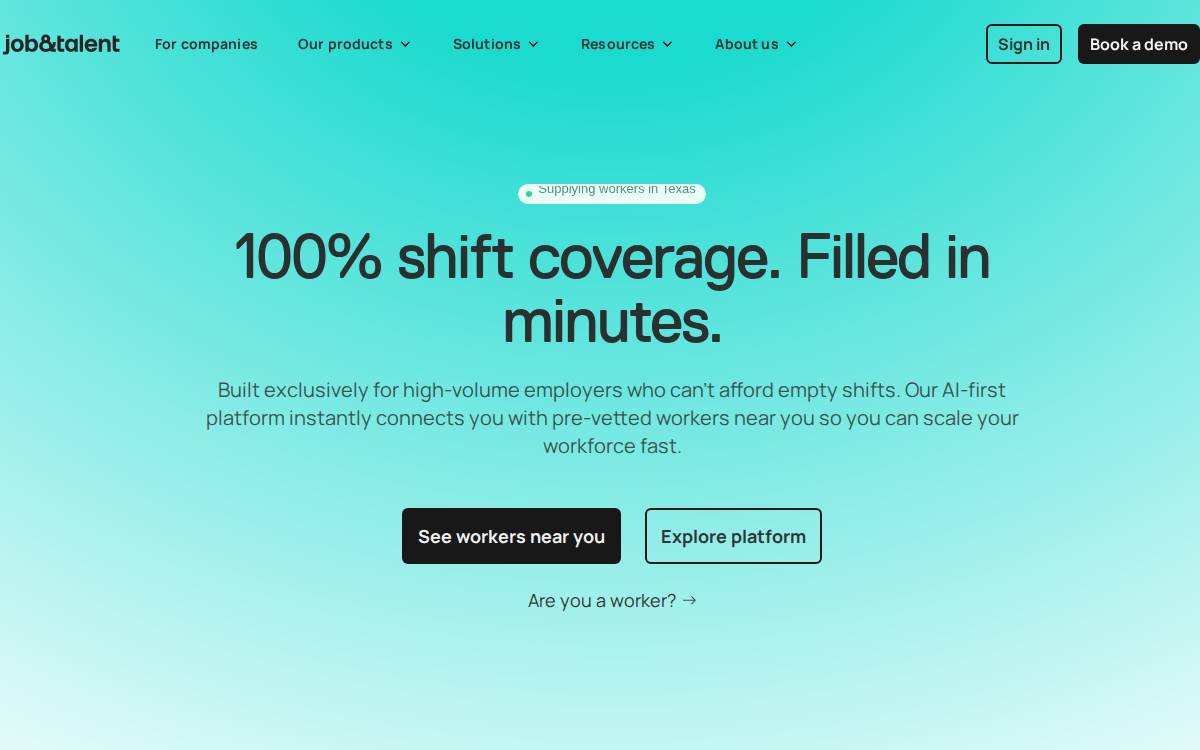 Job and Talent website preview