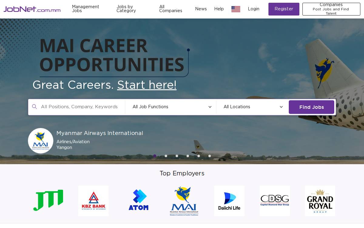 JobNet website preview