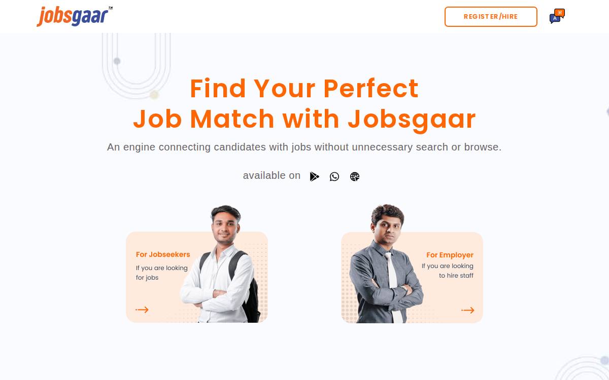 Jobsgaar website preview