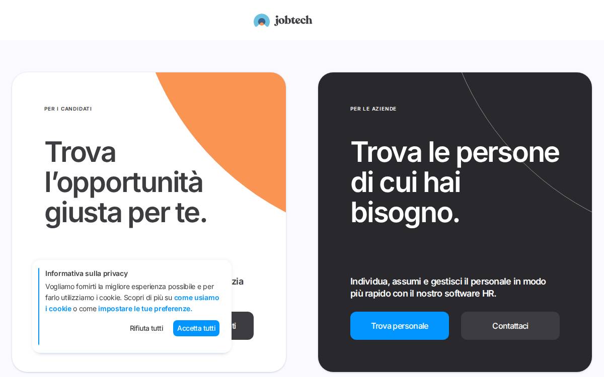 Jobtech website preview