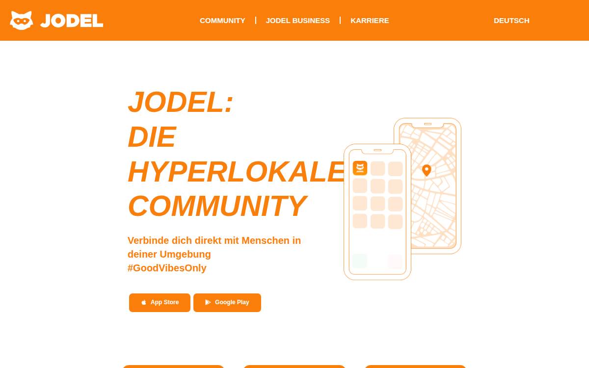 Jodel website preview